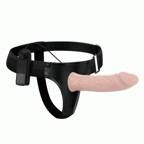 Vibrating Strap On Flesh - Страпон, 15.5х4.2 см (телесный)