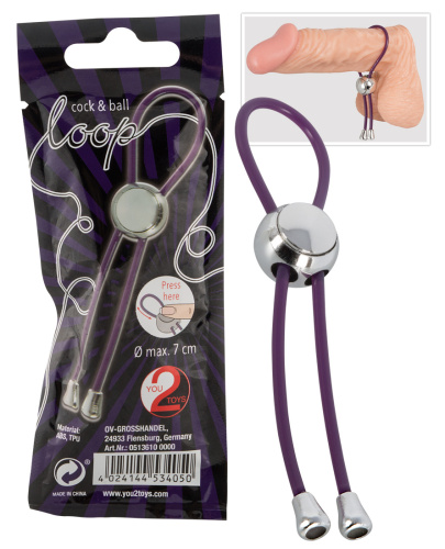Cock & Ball Loop - Ерекційна петля, 11 см (фіолетовий) - купити в Україні | Секс шоп SEX-SHOP.ua