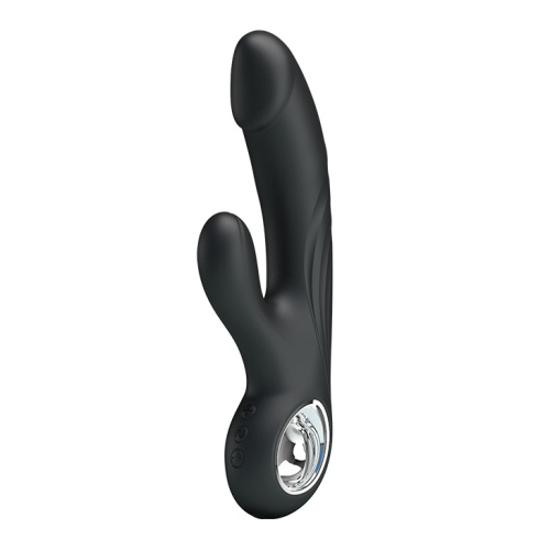 Pretty Love Selene Vibrator - Вібратор із реалістичною головкою та кліторальним стимулятором, 19х3.3 см (чорний) - купити в Україні | Секс шоп SEX-SHOP.ua