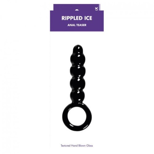 Kinx Rippled Ice Anal Teaser Black - анальный стимулятор, 11х3 см (черный)