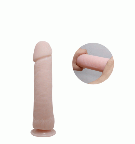 LyBaile The Big Penis - Реалистичный фаллос с вибрацией, 26х5.5 см (телесный)