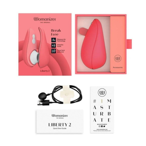 Вакуумный стимулятор Womanizer Liberty 2 + Лубрикант 50 мл в подарок