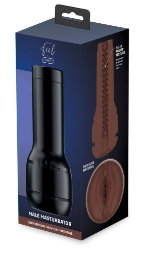 Kiiroo Feel Stroker Dark Brown - Мастурбатор вагина для секс-машины Kiiroo Keon, 22 см