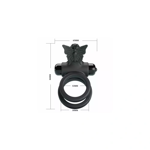 Pretty Love - Vibrating Dual Rings - Эрекционное вибро кольцо, 3.2-3.8 см
