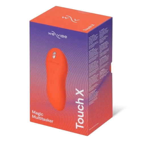 We-Vibe Touch X + Лубрикант 50 мл - Интимный стимулятор, 10.2х4.3 см (оранжевый) - sex-shop.ua