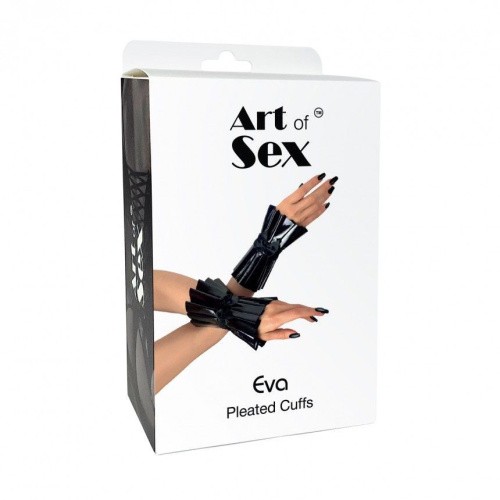 Art of Sex - Eva - Плісовані манжети на руки, S-L (чорний)