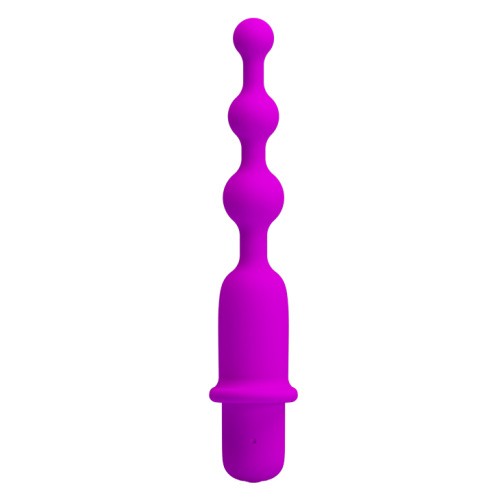 Pretty Love Hermosa Anal Beads - анальная елочка с вибрацией, 10.8х2.1 см (фиолетовый)