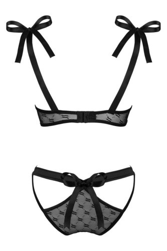 Obsessive Obsessivia 2-pcs set - Комплект белья: бюстгальтер и трусики, S/M (чёрный)