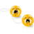 Seven Creations Plastic Balls - вагинальные шарики, 3.5 см (золотистые)