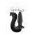 Анальная пробка с хвостом Filly Tails 9,9х5,3 см. (черный) - sex-shop.ua