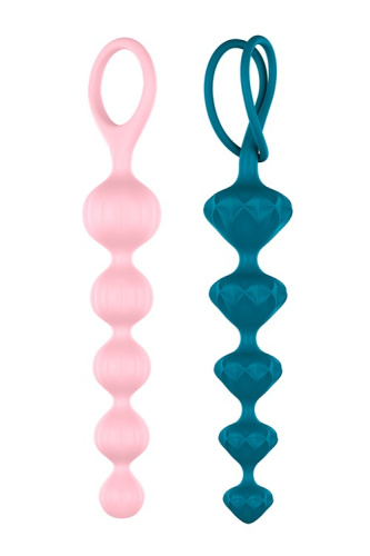 Satisfyer Love Beads Silicone - анальные цепочки, 20.5х3.7 см (разноцветный) - sex-shop.ua