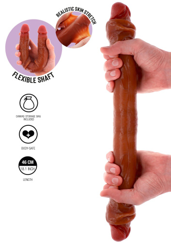 Двухсторонний фаллоимитатор Get Real Double Dong, 46 см