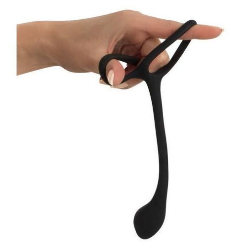 Эрекционное кольцо Black Velvets Cock & Ball Ring + Plug