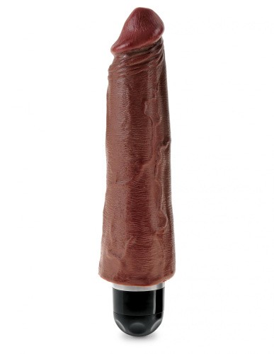 Pipedream King Cock 8'' Vibr Stiffy - Реалистичный вибратор, 21х6 см (коричневый) - sex-shop.ua
