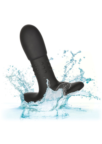 CalExotics Eclipse Beaded Probe - анальная пробка с эффектом римминга и вибрацией, 10,3х3,3 см