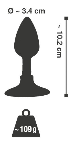 Orion Metal Plug with Suchtion Cup - Анальная пробка, 10,2х3,4 см (серебристый) - sex-shop.ua