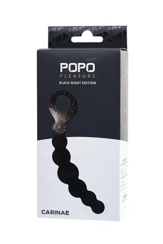 Toyfa Popo Pleasure Anal Beads Black - анальная цепочка, 15х3 см (черный)