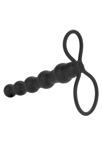 California Exotic Novelties Silicone Beaded Double Rider - Насадка для двойного проникновения, 14.5х2.5 см