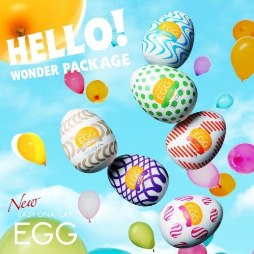 Tenga Wonder Wind - мастурбатор яйцо новая коллекция, 6.1х4.9 см (голубой) - sex-shop.ua