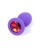 Boss Jewellery Purple Silikon Plug Small Red Diamond - Анальная пробка с кристаллом, 7х2.7 см (фиолетовый с красным) - sex-shop.ua