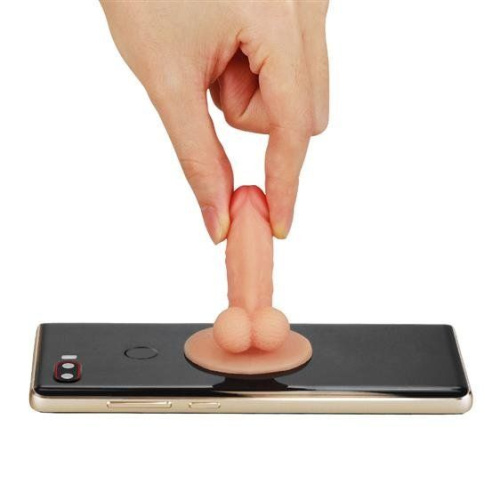 LoveToy Pecker Stand Holder As Pic - игрушка подставка для смартфонов в форме пениса, 6.5 см (телесный)