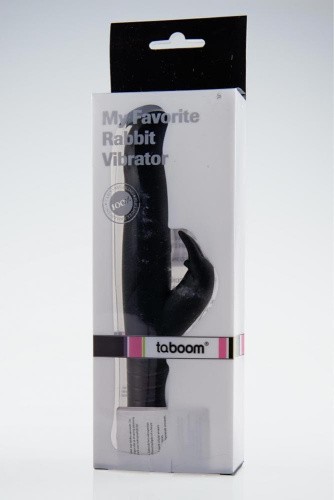 Taboom My Favorite Rabbit - изящный вибратор, 16Х3.5 см (чёрный) - sex-shop.ua