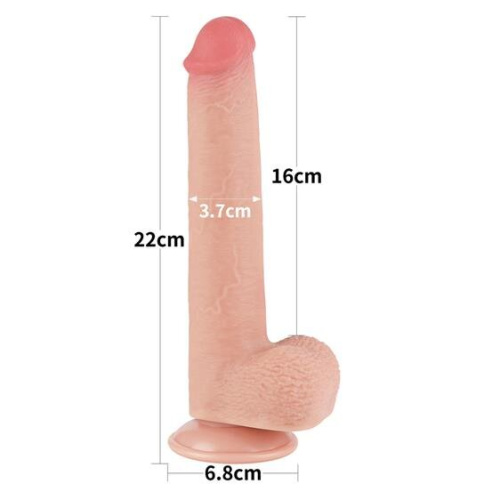 Фаллоимитатор Sliding-Skin Dual Layer Dong 9" Flesh, 22 см