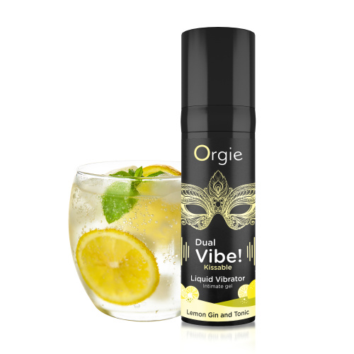 Жидкий вибратор Orgie Dual Vibe, 15 мл (лимонный джин-тоник)
