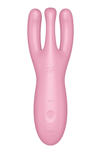 Satisfyer Threesome 4 - Вібратор для клітора, 14х5.6 см (рожевий)