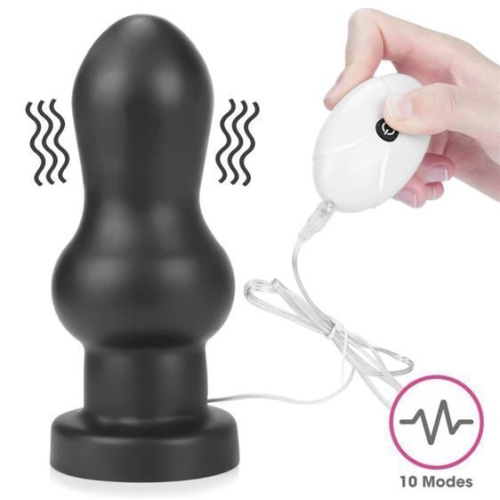 LoveToy King Sized Vibrating Anal Rammer 7" - Анальная пробка, 16х7 см (черный)