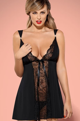 Сексуальний бебідолл з мереживом Obsessive Charmea babydoll (S / M) - купити в Україні | Секс шоп SEX-SHOP.ua