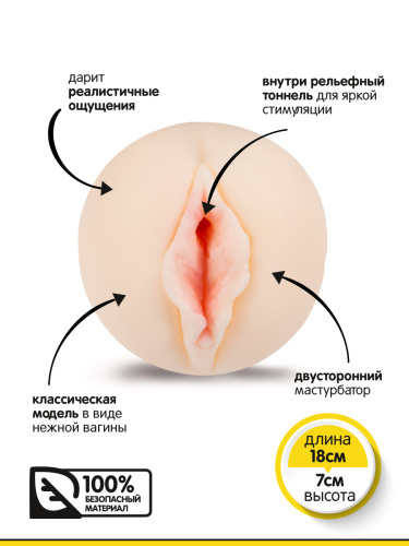 Браззерс - Мастурбатор-вагина, 18х7 см - sex-shop.ua