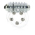 CalExotics Maximus Ring 5 Stroker Beads - подвійне віброкільце, 6х2.5 см (прозорий)