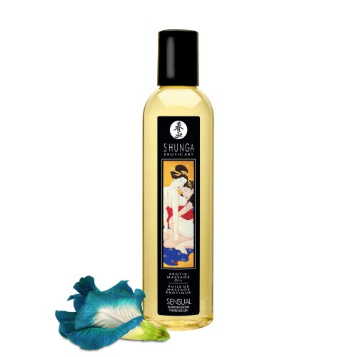 Shunga Erotic Massage Oil Sensual Island Blossoms - массажное масло с ароматом цветов, 250 мл - sex-shop.ua