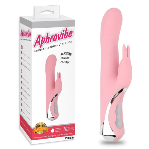 Chisa Aphrovibe Rotating Missile Bunny - Hi-tech вибратор, 24х3.7 см (розовый)