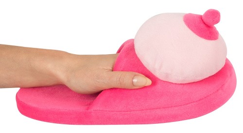 Busen-Puschen Pink - Домашние тапочки с шикарной грудью (розовый) - sex-shop.ua