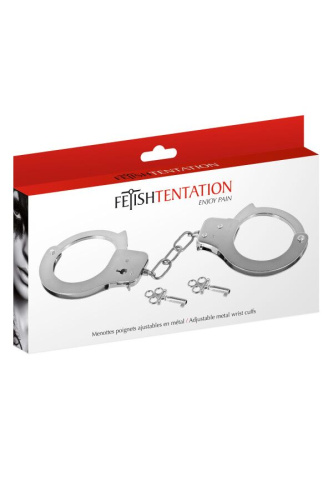 Наручники Fetish Tentation Enjoy Pain Adjustable Metal Wrist Cuffs