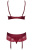 Obsessive Wonderia set - кружевной эротический комплект с поясом для чулок, S/M (бордовый)