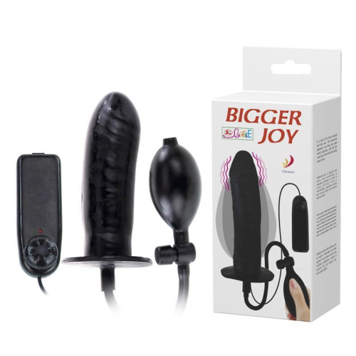 LyBaile Bigger Joy Vibration - Анальный стимулятор, 15,5 см (черный) - sex-shop.ua
