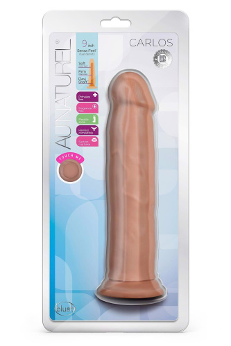 Реалистичный фаллоимитатор Blush Au Naturel Carlos, 24,1 см