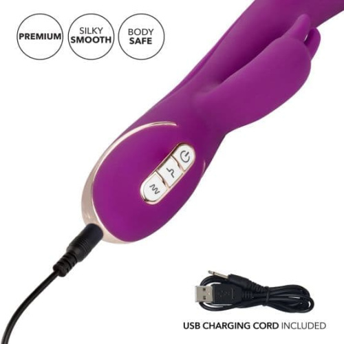CalExotic Jack Rabbit Signature Silicone Thumping Rabbit - вібратор кролик, 12.8х4.5 см - купити в Україні | Секс шоп SEX-SHOP.ua