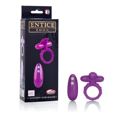 CalExotics Entice Emma - виброкольцо с пультом, 7х3.5 см (пурпурный)