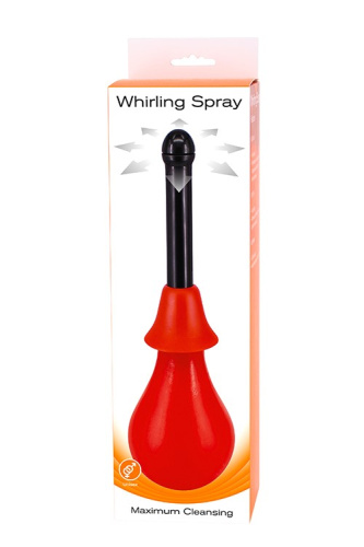 Seven Creations Whirling Spray - анальный душ, 24.7 см (красный) - sex-shop.ua