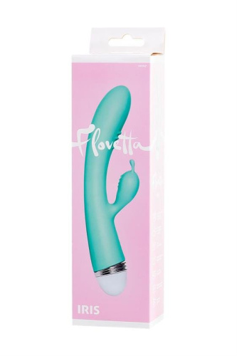Toyfa Flovetta Iris - Ніжний вібратор із кліторальним стимулятором, 22х3.4 см (м'ятний) - купити в Україні | Секс шоп SEX-SHOP.ua