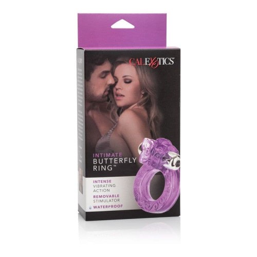 CalExotic Intimate Butterfly Ring - виброкольцо, 3 см (фиолетовый)