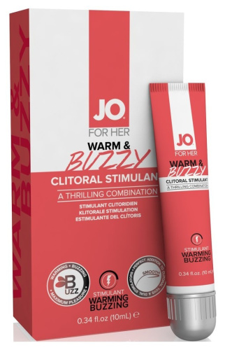 System JO Warm & Buzzy - возбуждающий гель для клитора с эффектом жидкого вибратора,10 мл.