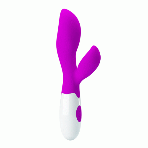 Pretty Love Newman Silicone Vibrator - Стильный силиконовый вибратор-кролик, 20х3.8 см (фиолетовый)