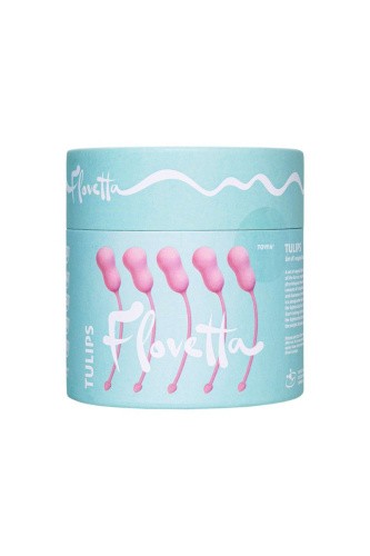 Flovetta By Toyfa Tulips - Набор вагинальных шариков, 5 шт (розовый) - sex-shop.ua