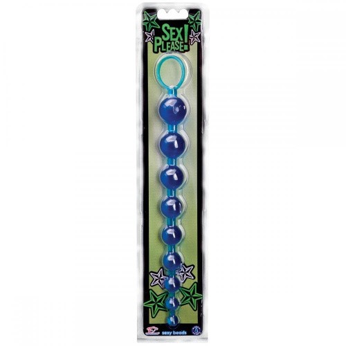 Topco Sales Sex Please! Sexy Beads - анальне намисто, 23.5х2.8 см (синій)