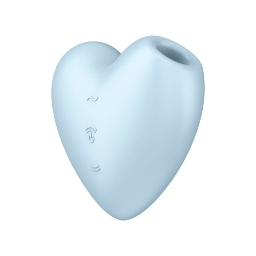 Satisfyer Cutie Heart Blue - Вакуумный стимулятор в виде сердечка, 7.7х7.5 см (голубой) - sex-shop.ua